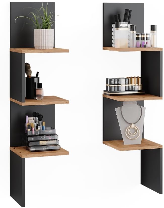 Vicco Eckregal Paolo, Bücherregal, Anthrazit, 28 x 116.4 cm 2er Set Anthrazit 116 cm, 2er Set, Anthr
