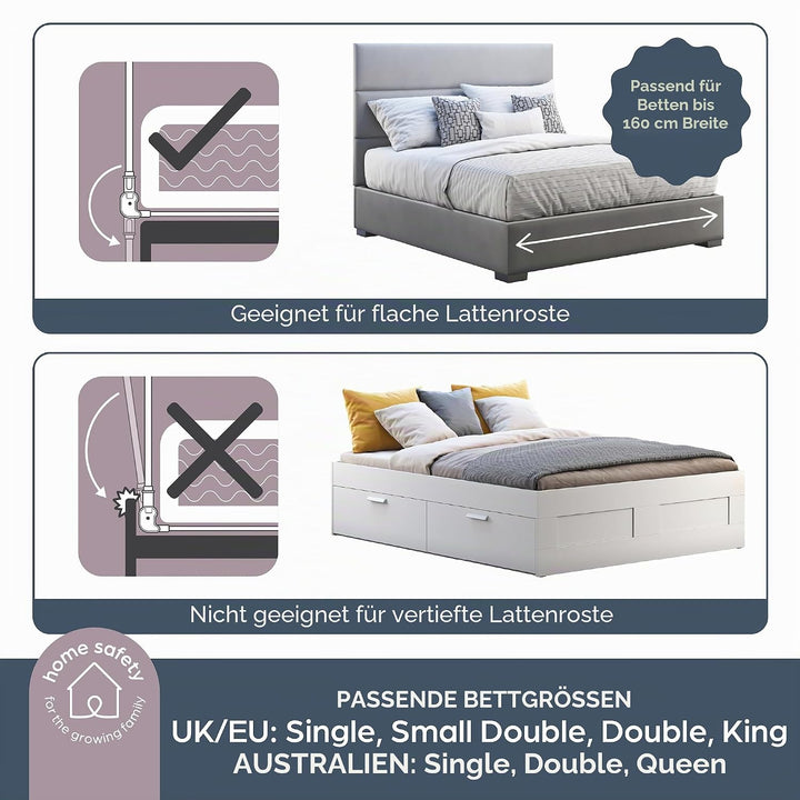 Dreambaby F761 Phoenix Bettgitter Rausfallschutz Grau, Grey, 110cm x 45.5cm 110cm x 45.5cm Phoenix G