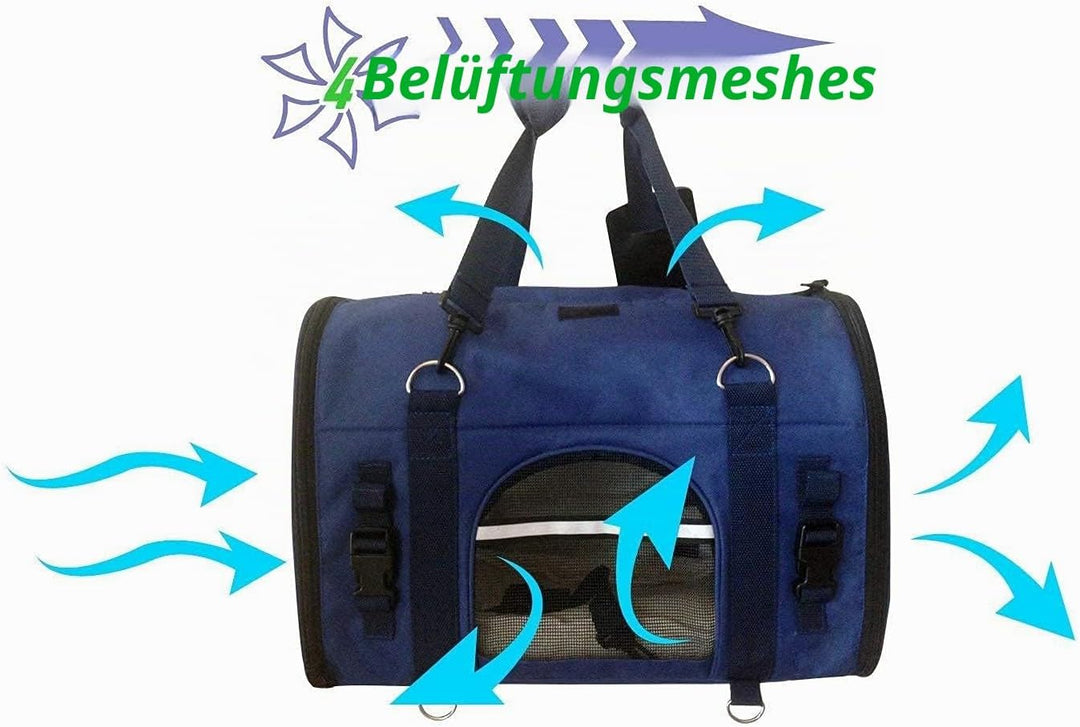 Stabiler 6-in-1 Haustiertransporter, Front/Brustträger, Schultertasche, Haustier-Handtasche, Autosit