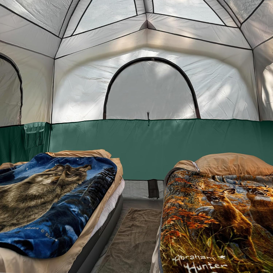 UNP Tents 6 Person Waterproof Windproof Easy Setup,Double Layer Family Camping Tent with 1 Mesh Door