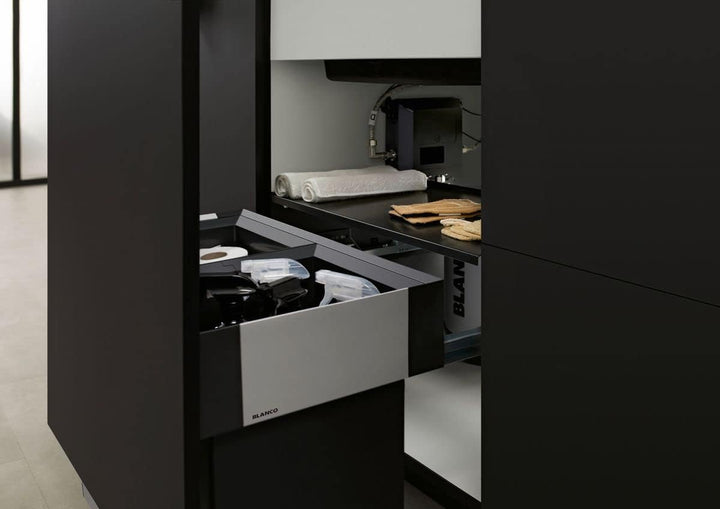 BLANCO SELECT II Compact 60/2 | Kunststoff, Aluminium | 60er Unterschrank | Auszugssystem zur Fronta