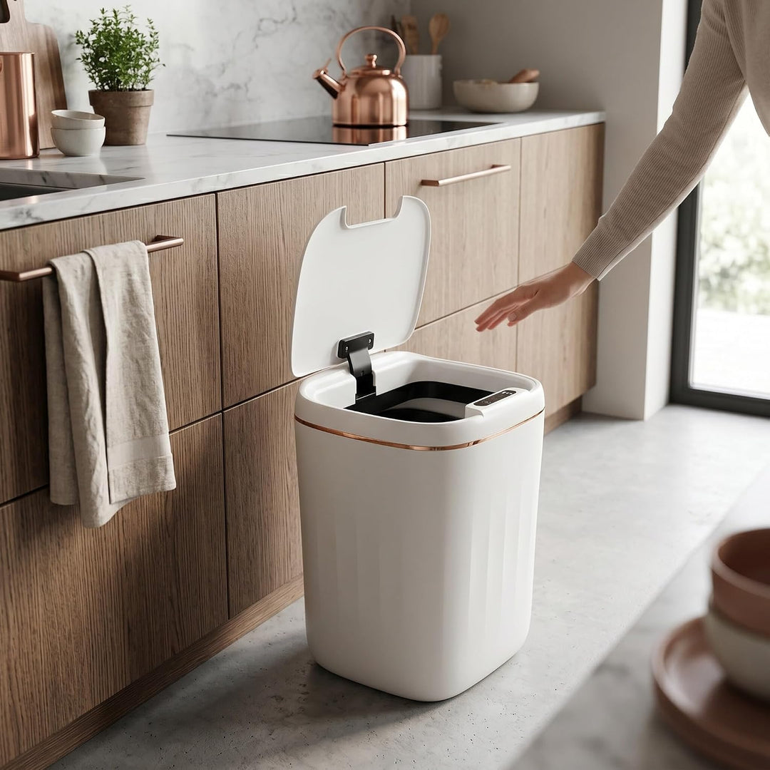 20L Berührungsloser Mülleimer, Grosse Fassungsvermögen Aufladbarer Motion Sensor Mülleimer mit Haube
