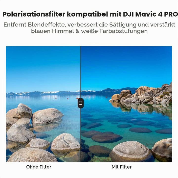 K&amp;F Concept Push-in PL &amp; ND Filter Kit Kompatibel mit DJI Mavic 4 PRO, 3er Pack Fit CPL ND8 ND16, Po