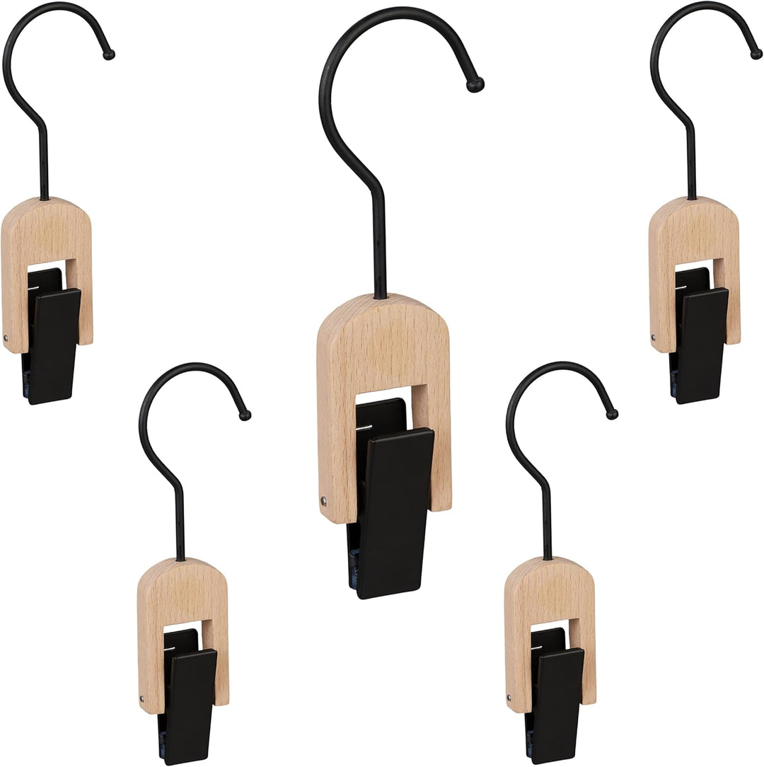 Relaxdays 30 x Klemmhaken gummiert, Kleiderklammer mit Haken, für Tücher, Mützen, Klammerhaken Set a