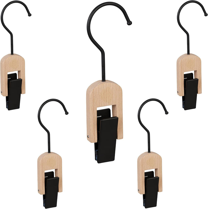 Relaxdays 30 x Klemmhaken gummiert, Kleiderklammer mit Haken, für Tücher, Mützen, Klammerhaken Set a