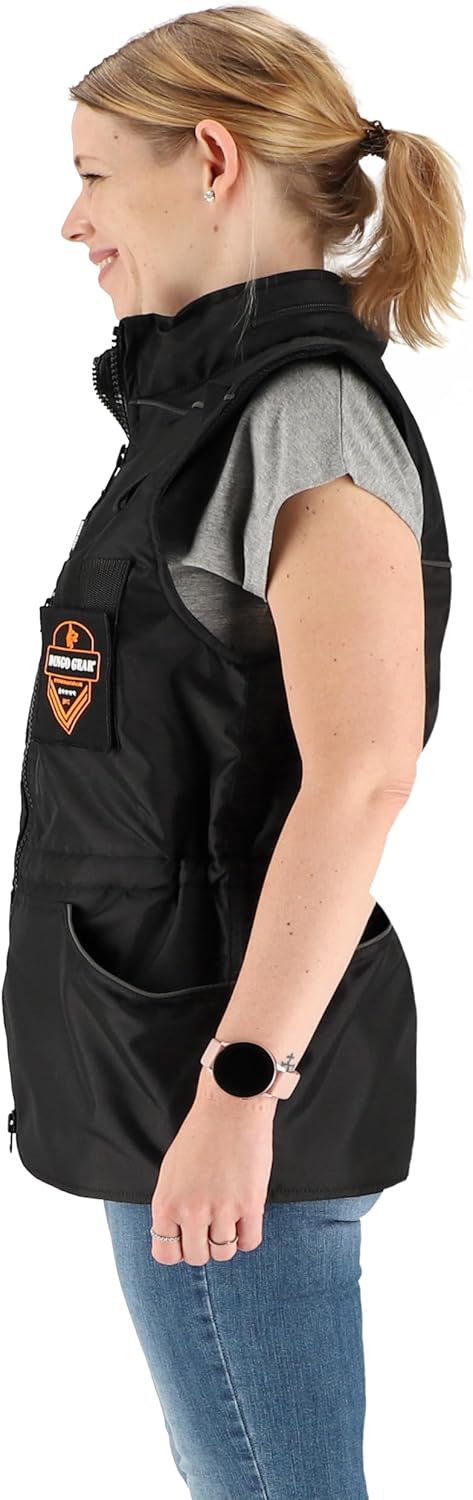 DINGO GEAR All-season Training Vest with a Hood Schwarz 3 - L grosse, Schwarz 3 - L grosse