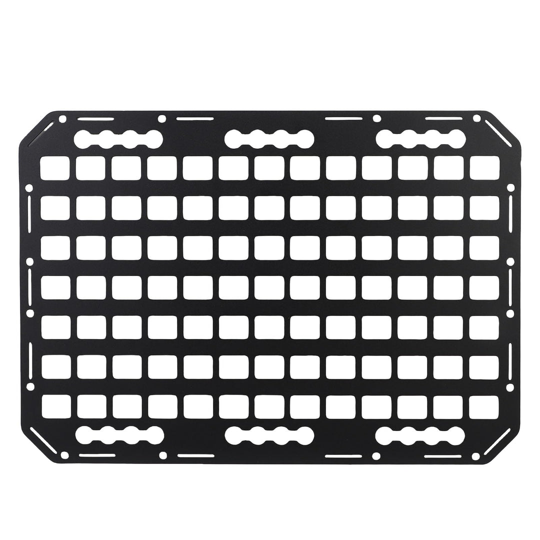Aluminium L Molle Panel Kofferraum Dach Hanging Rack Panel Ladungsprotokollregal mit Verriegelungsme