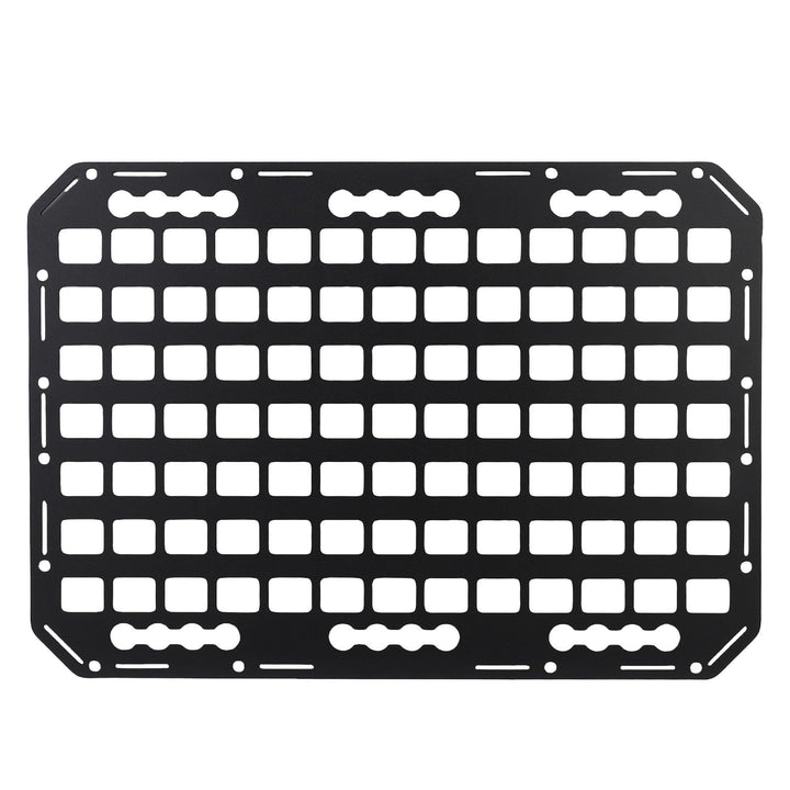 Aluminium L Molle Panel Kofferraum Dach Hanging Rack Panel Ladungsprotokollregal mit Verriegelungsme