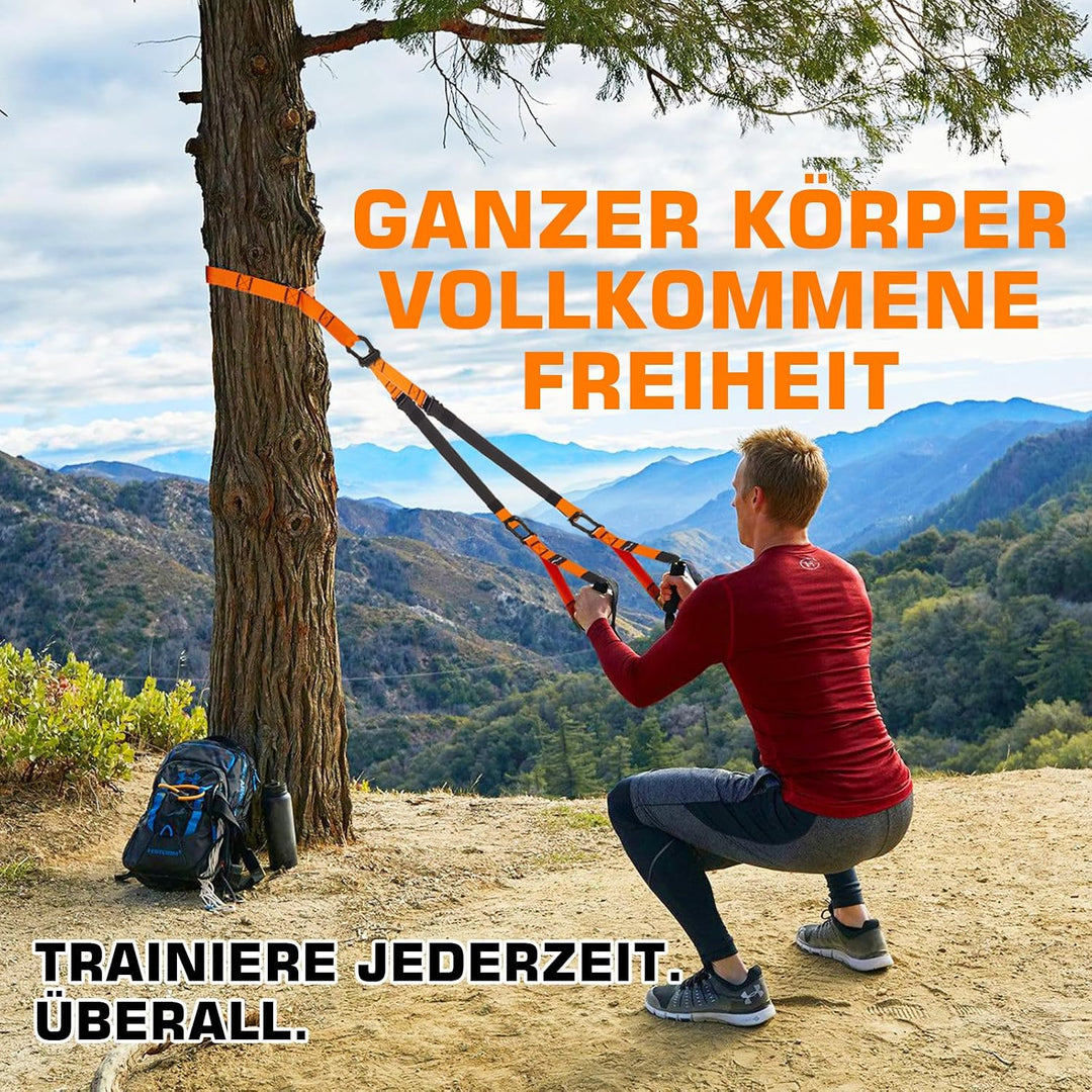 Fitense Schlingentrainer für Zuhause, Sling Trainer für Ganzkörpertraining, Slingtrainer Bänder für