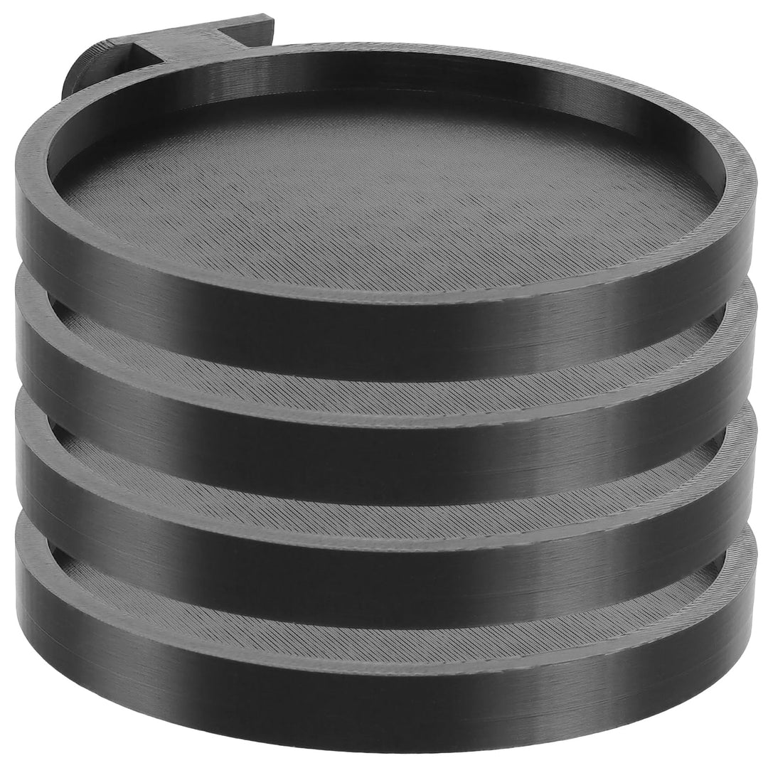 FUNSUEI 4 Stück Kunststoff Runde Pflanzenhalter Pflanzentabletts, Pflanzenring Ständer Set für Wand