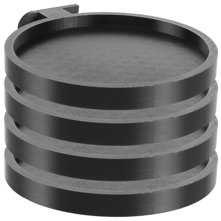 FUNSUEI 4 Stück Kunststoff Runde Pflanzenhalter Pflanzentabletts, Pflanzenring Ständer Set für Wand