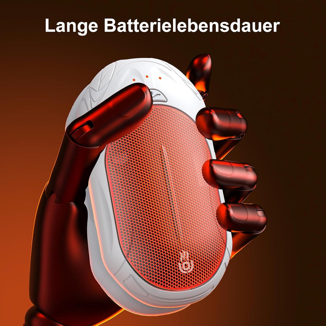 OUTJUT Handwärmer Elektrisch 6000mAh, 2 Pack Wiederaufladbar Handwärmer Tragbare Taschenwärmer 3 Hei
