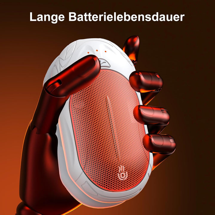 OUTJUT Handwärmer Elektrisch 6000mAh, 2 Pack Wiederaufladbar Handwärmer Tragbare Taschenwärmer 3 Hei