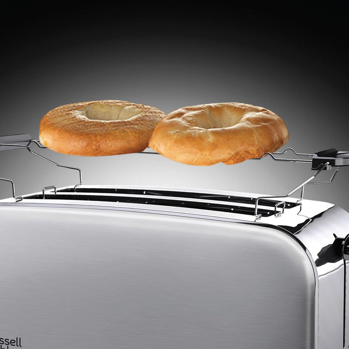 Russell Hobbs Toaster [2-Schlitz-Langschlitz für 4 Scheiben / 2 breite Brotscheiben] Adventure Edels