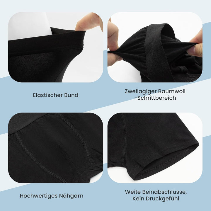 L&amp;K-II Boxershorts Jungen Baumwolle Kinder Unterhosen 10er Pack 1604 146-152 10er Black, 146-152 10e