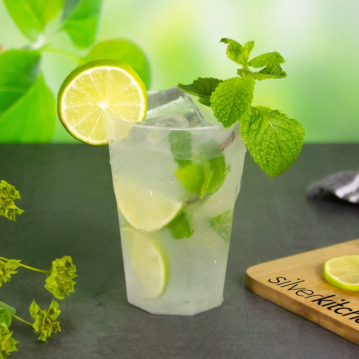 100x Cocktail Plastikbecher 0,3 L – Stapelbare Mehrweg Partybecher - Spülmaschinenfeste Hartplastik
