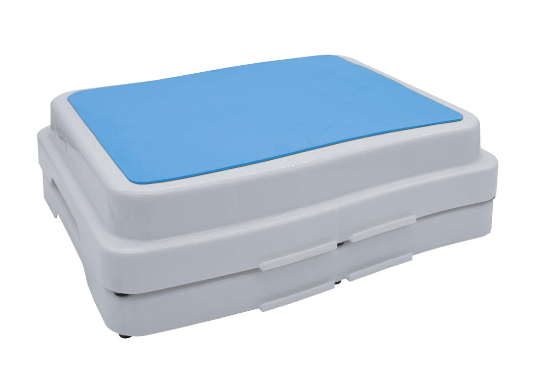 Trittstufe stapelbar weiss 50 x 40 cm - 2er Set - Antirutsch Badezimmer Tritthocker - Dusche Einstie
