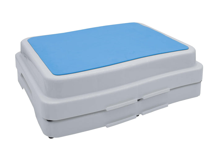 Trittstufe stapelbar weiss 50 x 40 cm - 2er Set - Antirutsch Badezimmer Tritthocker - Dusche Einstie
