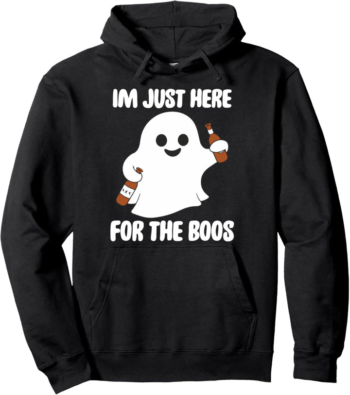 Ich bin nur hier für die Boos Lustiges Halloween-Bier Pullover Hoodie