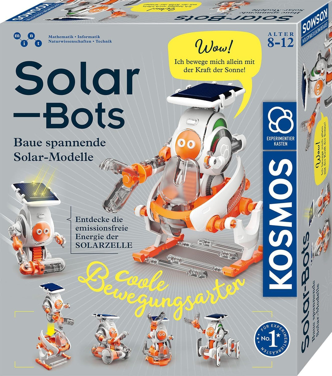 KOSMOS 621247 Solar Bots, Baue 8 Solar-Modelle, Bausatz für Solar Roboter mit Solarenergie-Antrieb,