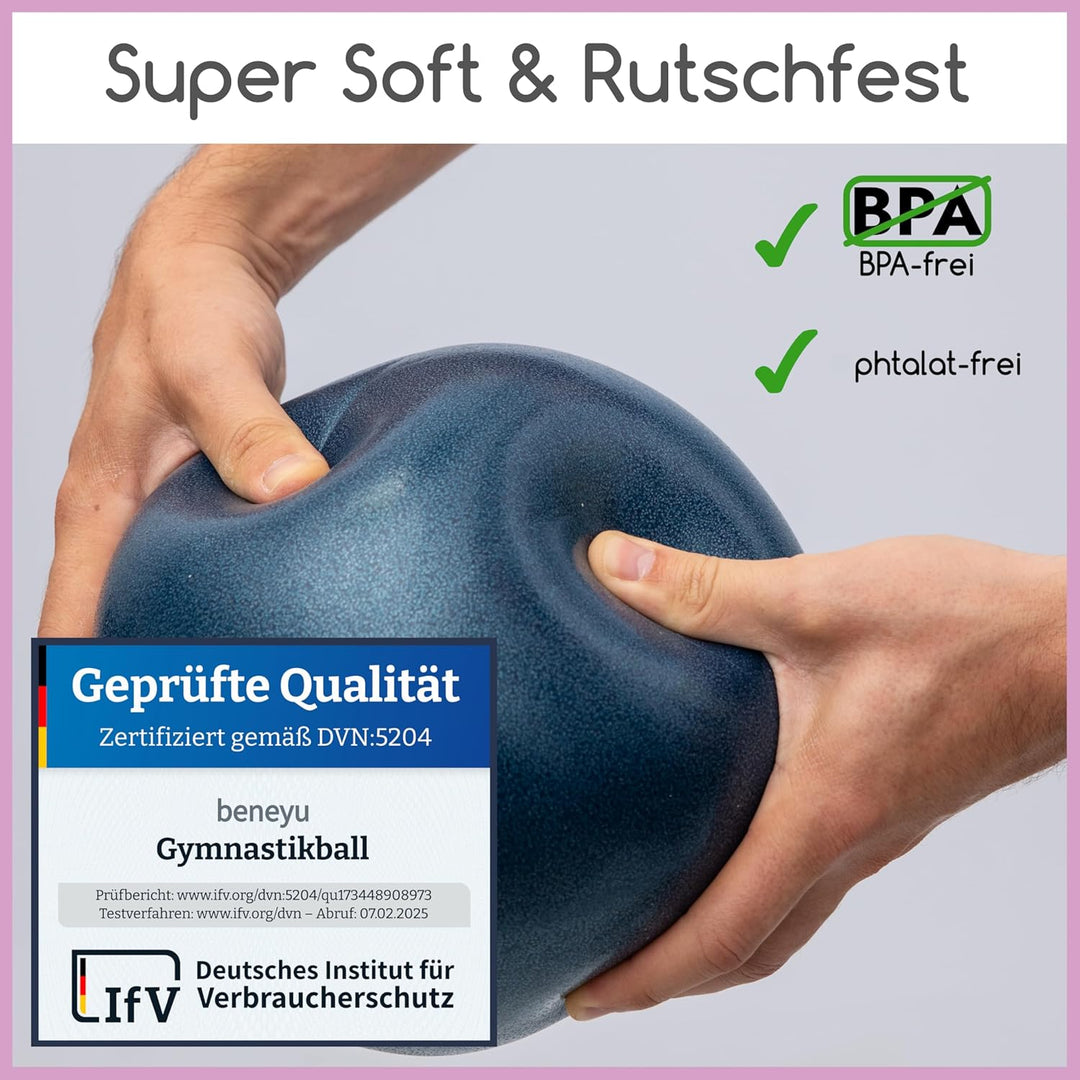 Pilates Ball rutschfest - Soft Pilatesball 23cm - Physio-Therapieball - Gymnastikball klein - BPA-fr