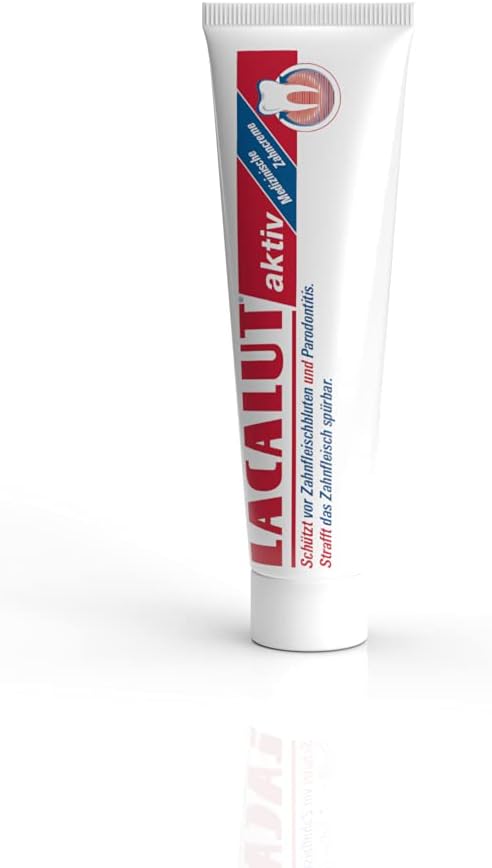 LACALUT AKTIV ZAHNCREME, 100ml Zahnpasta, sofort spürbare Straffung und Festigung des Zahnfleischs,