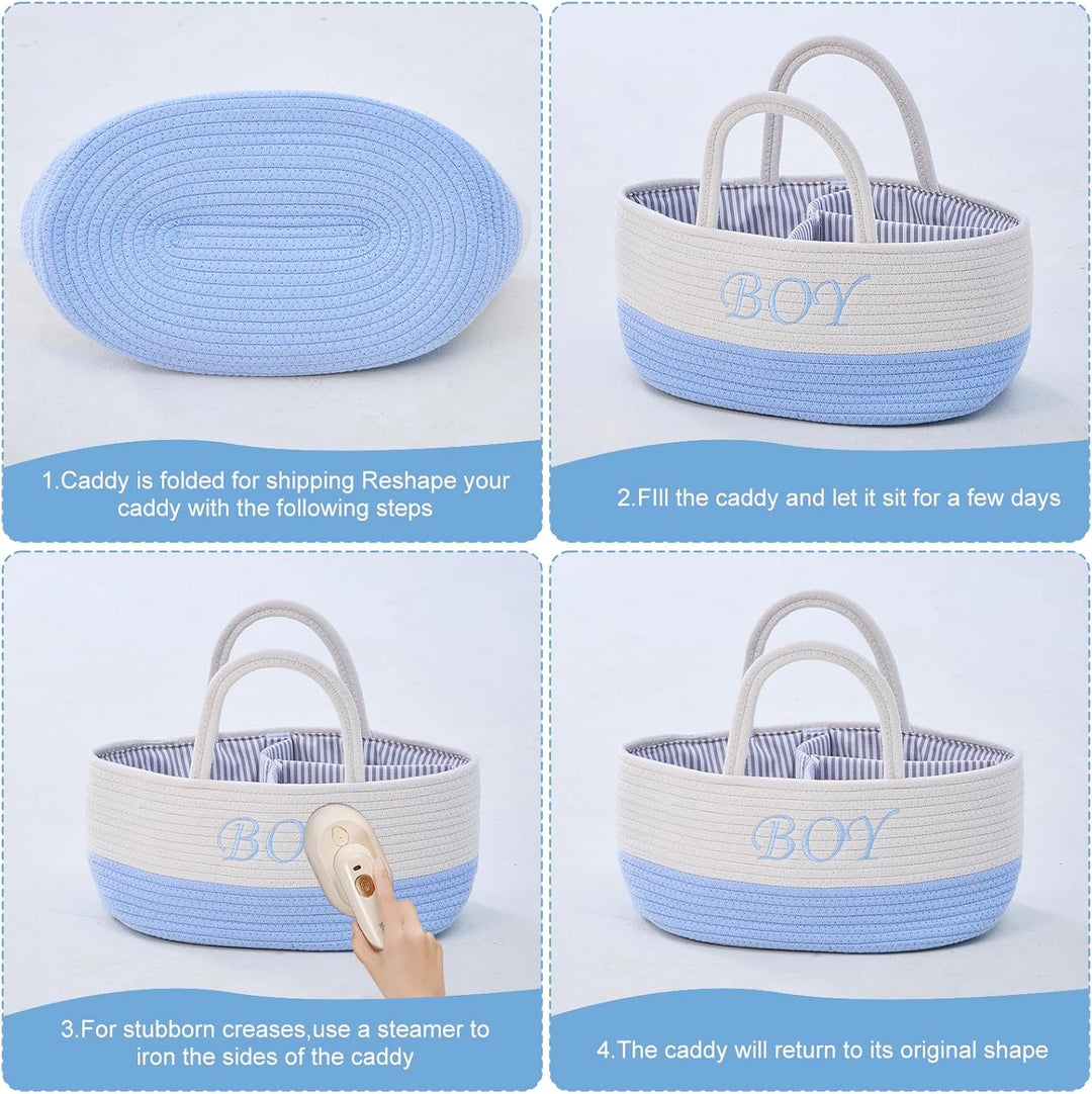 Folding table organizer, baby organizer basket, folding table storage basket, diaper Caddy with door