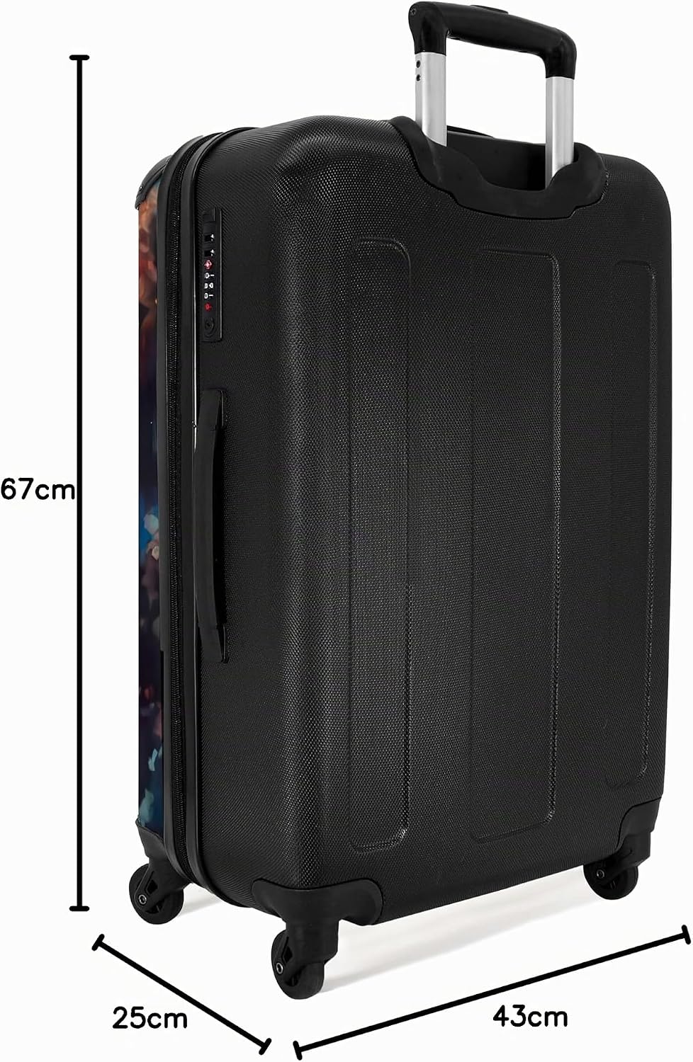 NoBoringSuitcases.com® Kinderkoffer Mädchen - Pferd mit Blumen - Koffer Kinder Mädchen - Koffer pers