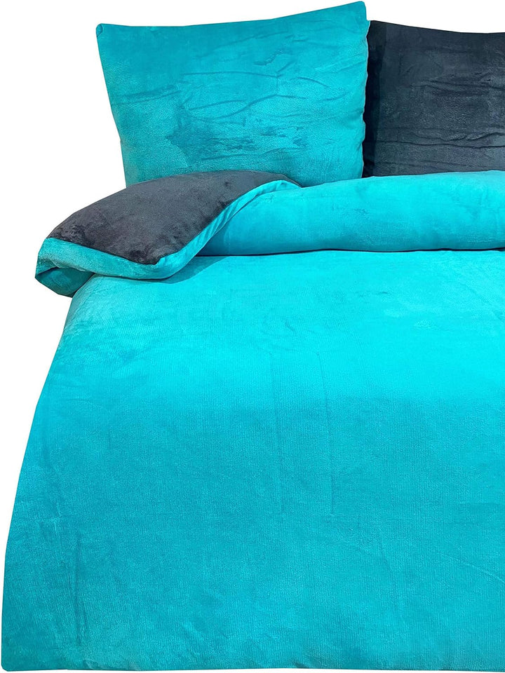 Leonado Vicenti Cashmere Touch Bettwäsche 135 x 200 cm 2 TLG Teddy Plüsch kuschelig warme Winter Wen