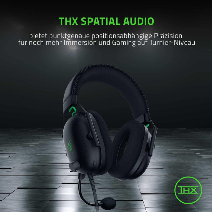 Razer Blackshark V2 - Premium E-Sport-Headset mit USB-Soundkarte (Triforce 50-mm-Treiber, HyperClear