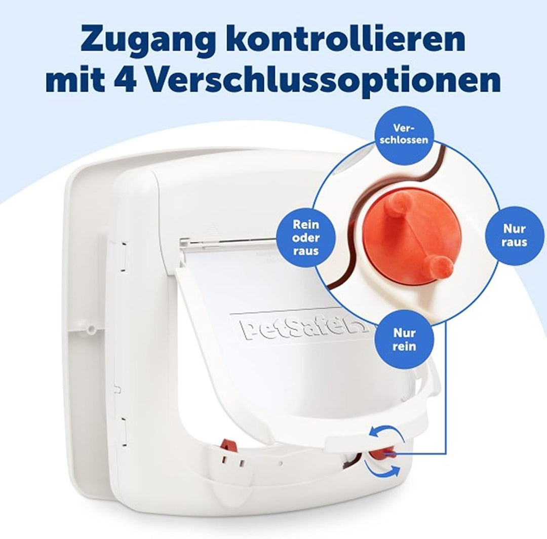 PetSafe Staywell Magnetische Katzenklappe Deluxe, Magnet-Schlüssel gibt nur Ihrer Katze Zugang - häl