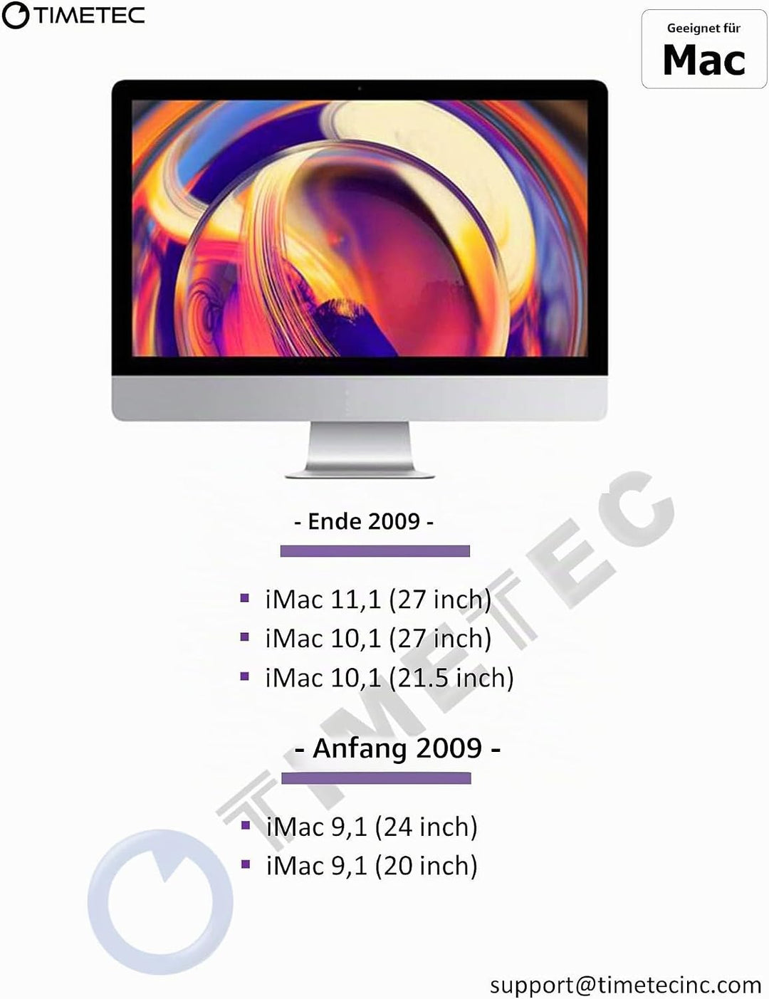 Timetec 4GB kompatibel für Apple DDR3 1067MHz/1066MHz PC3-8500 CL7 Dual Rank für Mac Book, Mac Book
