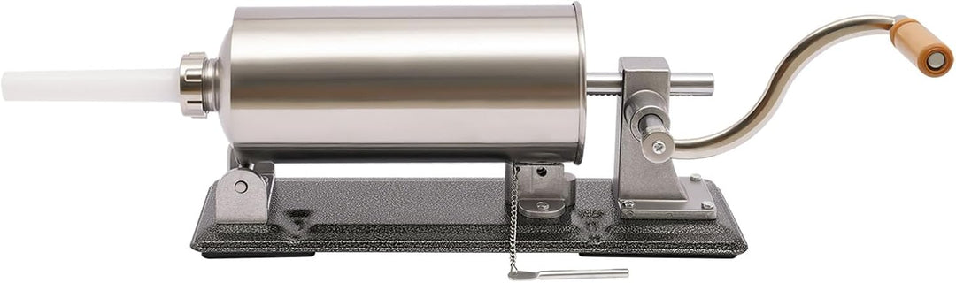 Wurstfüller aus Edelstahl 4L, Manueller Wurstfüllmaschine | 4 Füllrohren Fleischfüller Wurstspritze