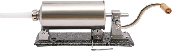 Wurstfüller aus Edelstahl 4L, Manueller Wurstfüllmaschine | 4 Füllrohren Fleischfüller Wurstspritze