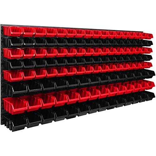 botle Lagersystem Wandregal 1734 x 780 mm | 127 stck. Box | Stapelboxen Schüttenregal Sichtlagerkäst