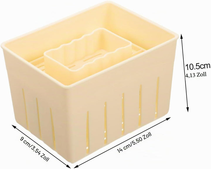 Tofu-Pressform Mit Deckel Tofu-Presswerkzeug Aus Kunststoff Für Herstellen Und Käseherstellung Glatt
