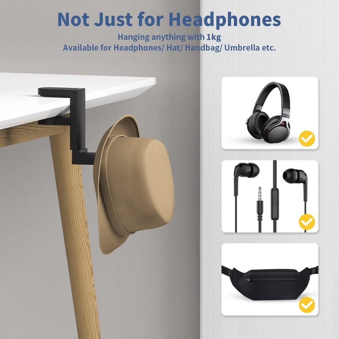 KIWIFOTOS Kopfhörer Ständer Kopfhörerhalter mit 360° drehbarem Headset Halterung Halter, Headphone S