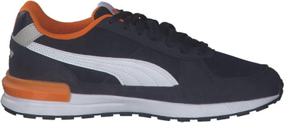 PUMA Unisex Kinder Graviton Jr Sneaker 37 EU Peacoat Puma White Gray Violet Vibrant Orange, 37 EU Pe