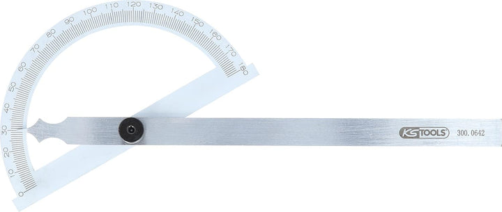 KS Tools 300.0642 Winkelgradmesser mit offenen Bogen, 200mm 200 mm, 200 mm