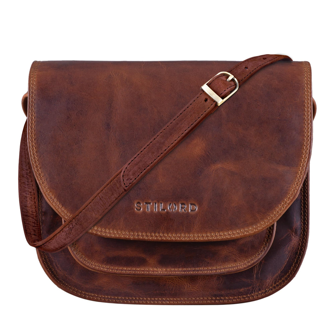 STILORD 'Willow' Damen Umhängetasche Leder Handtasche Frauen Damen Abendtasche Freizeittasche Ledert