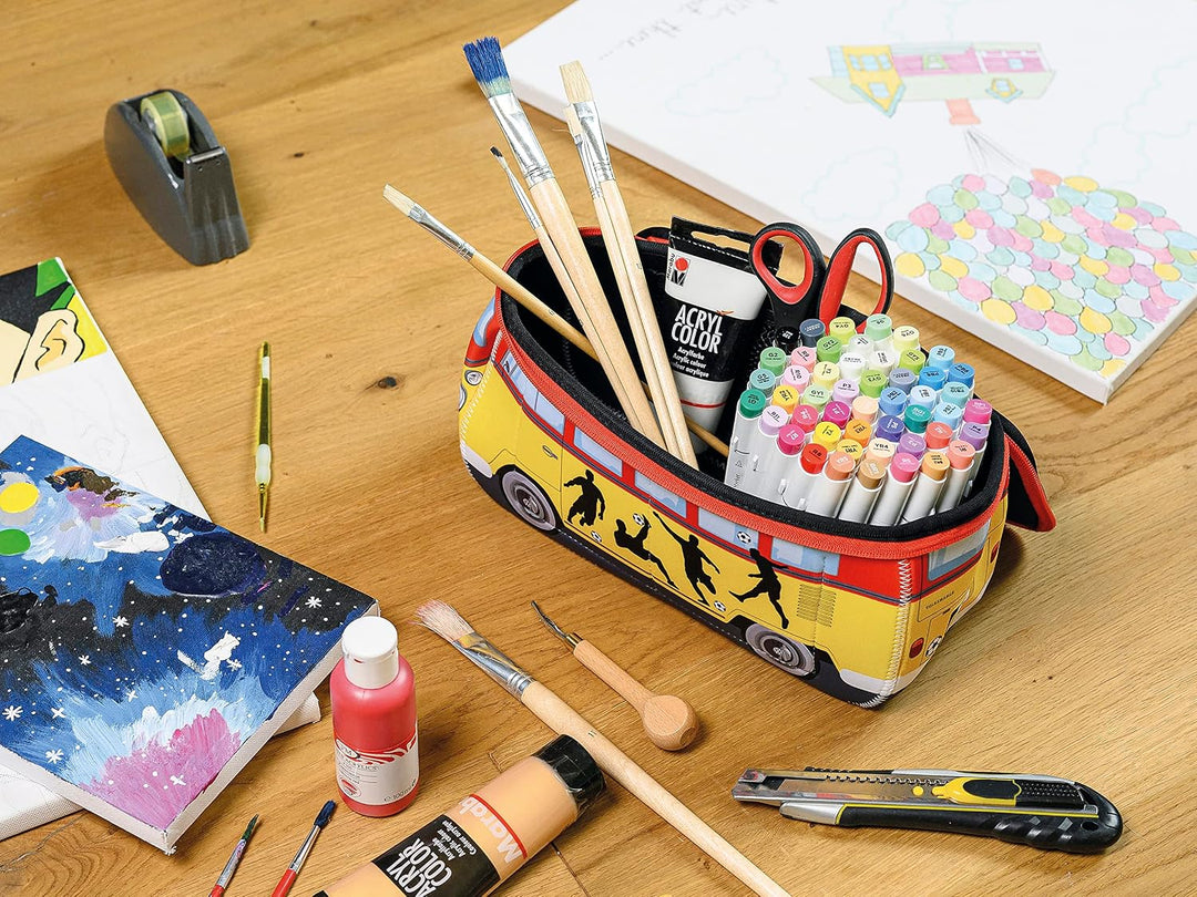 BRISA VW Collection - T1 Bulli Bus Kulturbeutel Kosmetiktasche | Volkswagen Universaltasche Waschbeu