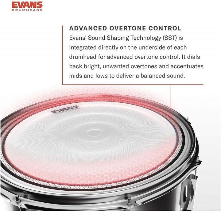 Evans TT14ECR 35,5 cm (14 Zoll) Tomfell Resonanz gedämpft, 0,254mm 14 Inch, 14 Inch