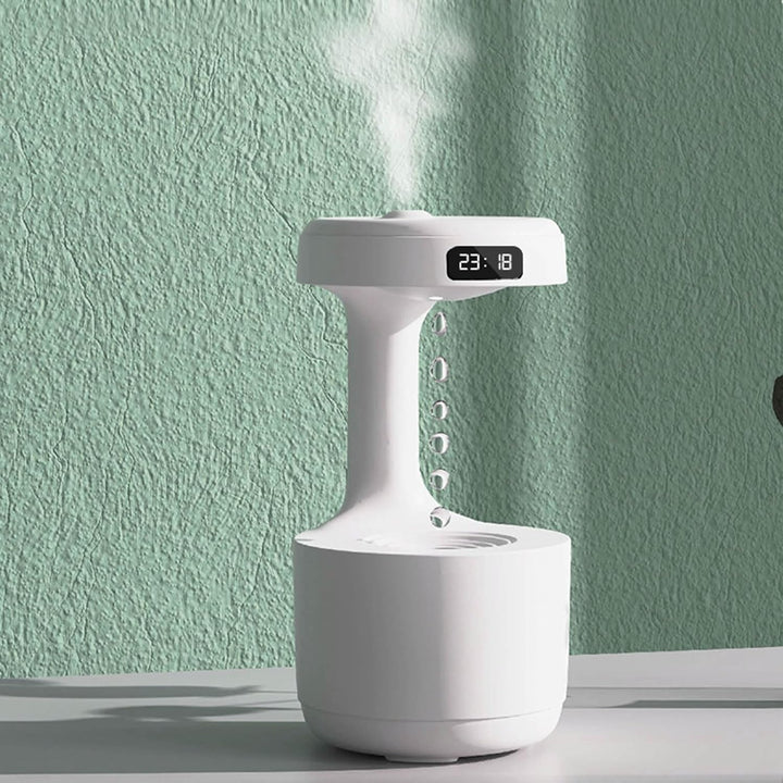 Tragbarer Luftbefeuchter 800 ml für Büro Schreibtisch und Yoga Praxis Weiss White, White
