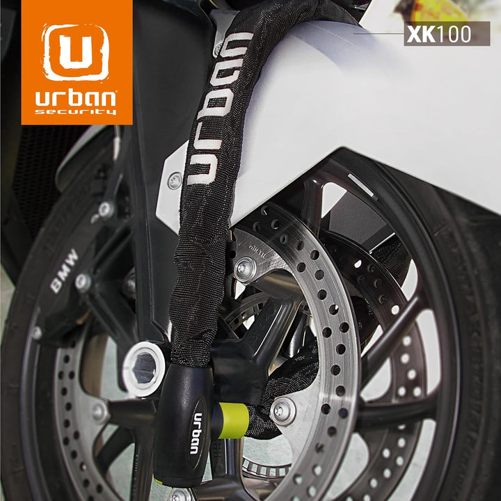 URBAN XK170 Anti-Diebstahl Kette Vorhängeschloss Gehärteter Stahl Scooter und Fahrrad, leicht 170 cm
