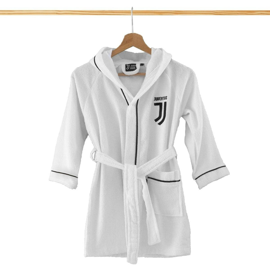 FC Juventus, Bademantel aus Mikrofrottee, für Jungen 8-10 ANNI Bianco 8-10 Jahre Schwarz, 8-10 Jahre