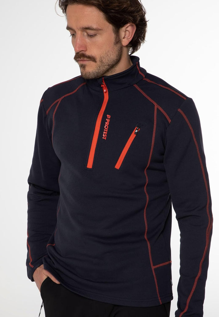 Protest Men Fleece Humans S Space Blue, S Space Blue