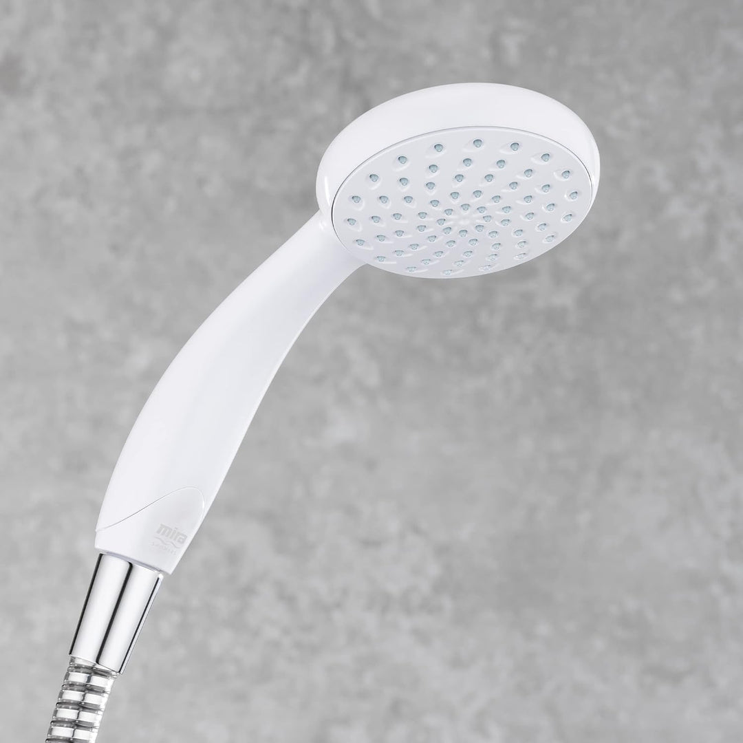 Mira Showers 2.1703.001 Mira Duschen Nectar Duschkopf mit Einzelstrahl, weiss, 9 cm, Weiss