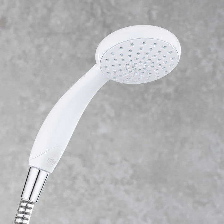 Mira Showers 2.1703.001 Mira Duschen Nectar Duschkopf mit Einzelstrahl, weiss, 9 cm, Weiss
