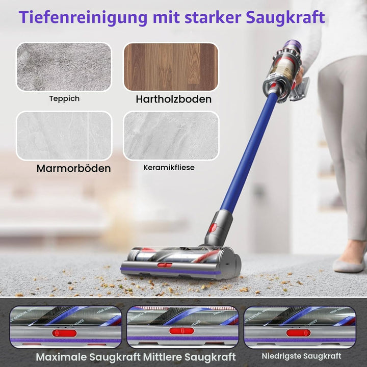 Torque Drive Bodendüse für Dyson V11 V15 V10 V8 V7 Bürste Anti-Tangle Einstellbare Saugkraft Elektri