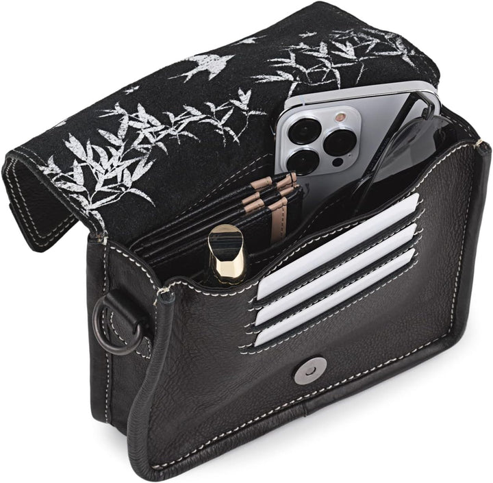 Lois - Umhängetasche Damen Leder - Umhängetasche Leder Damen mit verstellbarem riemen - Kleine Umhän